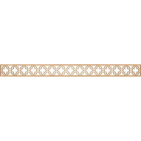 Ekena Millwork Chicago Fretwork 0.25 in. D x 46.375 in. W x 4 in. L Maple Wood Panel Moulding