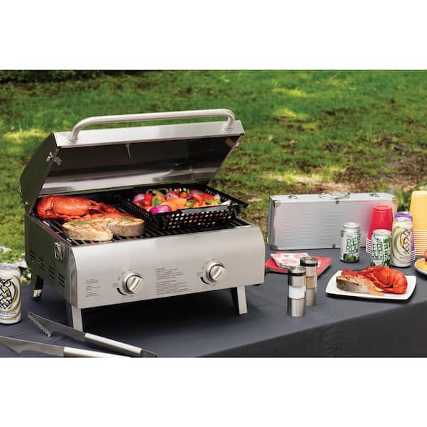Cuisinart Portable Propane Tabletop Grill in Stainless Steel CGG 