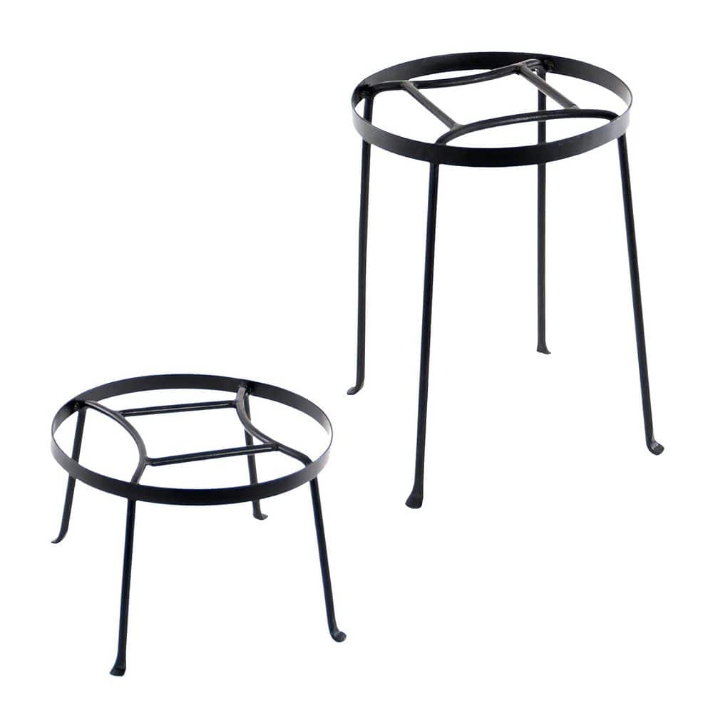 16 '' H Argyle Outdoor Plant Stands, Set of Two, Wrought Iron, Kits & Accessories, Graphite Powdercoat Finish price history on PriceWatchPro