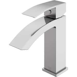 Satro Single Handle Single-Hole Bathroom Faucet in Brushed Nickel