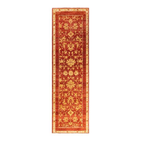 Eclectic Rug Red Chloe & Olivia Home Eclectic Red 3 ft. x 10 ft. Floral Wool Indoor Area ...