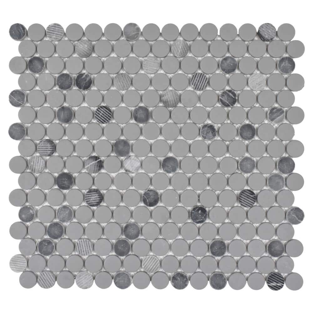 Gray Granite Penny Round Mosaic Tile for Indoor and Outdoor