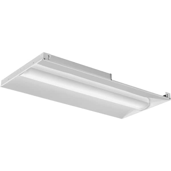 Lithonia Lighting Contractor Select 2 ft. x 4 ft. 128-Watt Integrated LED White 4000 Lumens 4000K Curved Center Basket Troffer (1-Pack)