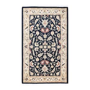 Mogul One-of-a-Kind Traditional Black 3 ft. x 5 ft. Area Rug