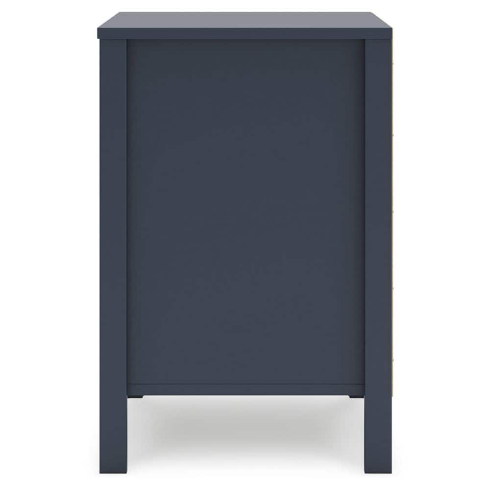 Navy Blue Transitional 2-Drawer Nightstand