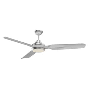 Fermont 60-in 1 Light Brushed Nickel Integrated LED Ceiling Fan
