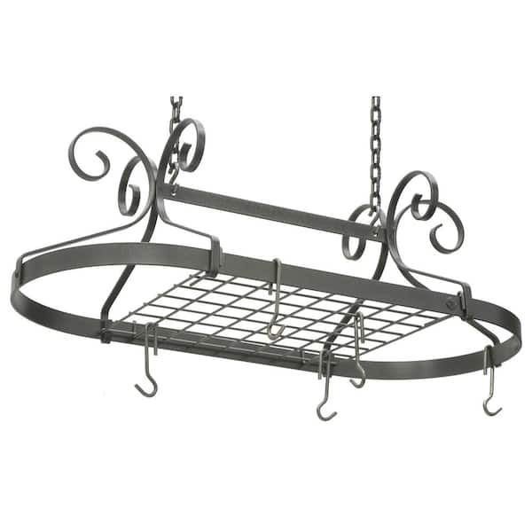 Enclume Handcrafted Scrolled Oval Rack Hammered Steel DR1KD HS - The ...