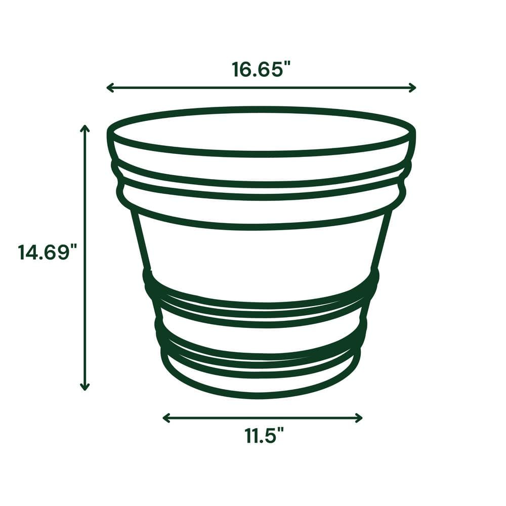 Large Terra Cotta Recycled Plastic Round Planter Pot