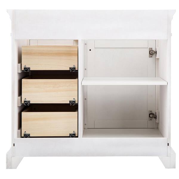 Cailla 60 in. W x 21.50 in. D Bath Vanity Cabinet Only in White Wash Cailla 60 in. W x 21.50 in. D Bath Vanity Cabinet Only in White Wash