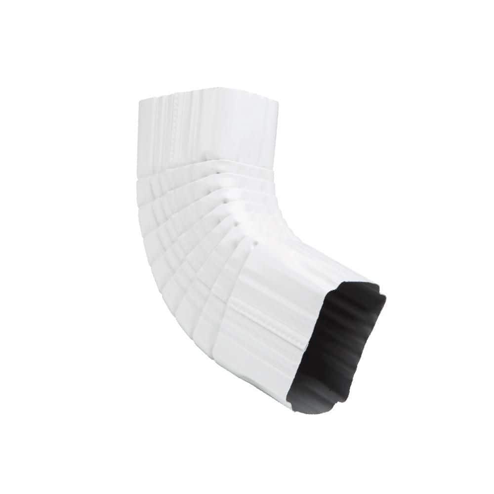 3 in. x 4 in. High Gloss 80° White Aluminum Downspout B-Elbow price history on PriceWatchPro