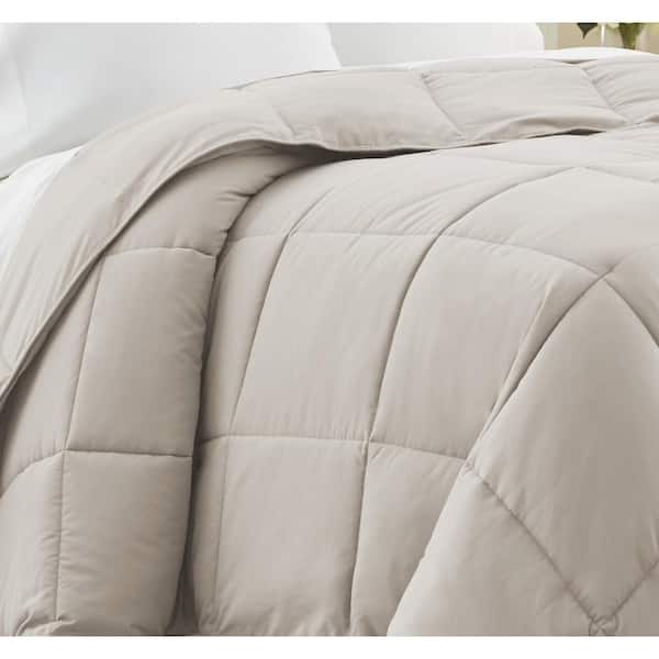 JEAREY Down Alternative Comforter Green Solid Reversible King