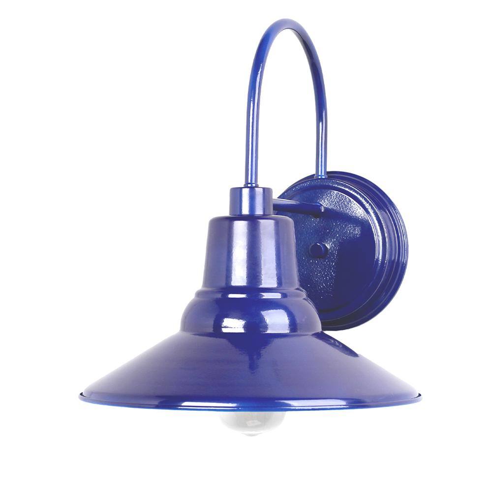 Shelby Blue Metal Outdoor Wall Sconce Light