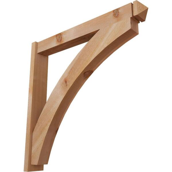 Ekena Millwork 6 in. x 42 in. x 42 in. Thorton Arts and Crafts Rough Sawn Western Red Cedar Outlooker