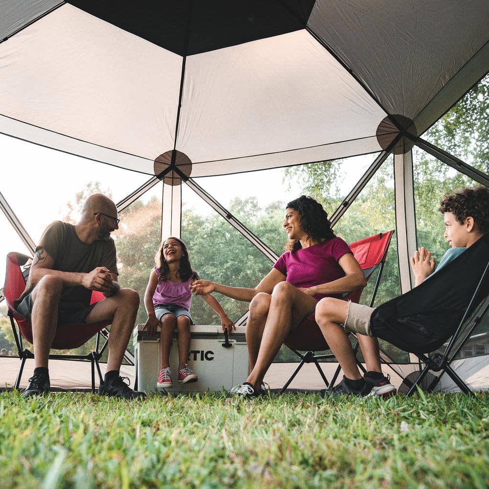 Slate Gray 6-Sided Portable Pop-Up Screen Tent