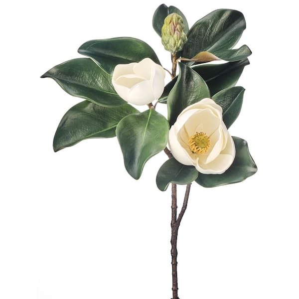 Regency International 29 in. White Indoor Artificial Magnolia Flower