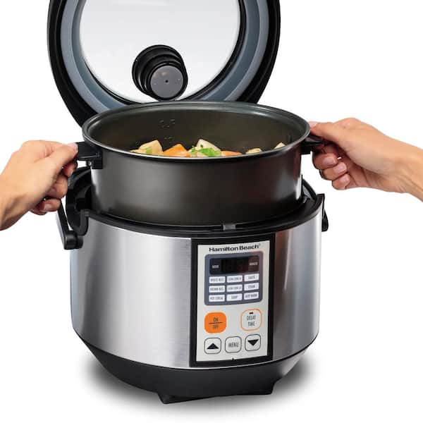 Hamilton Beach 4.5 Qt. Stainless Steel Digital Multi Slow Cooker 37523 -  The Home Depot