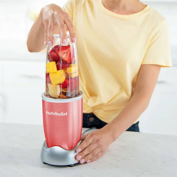 NutriBullet Pro 32 oz. Single Speed Coral Blender with 24 oz. Cup and Lids  NB9-0901COR - The Home Depot