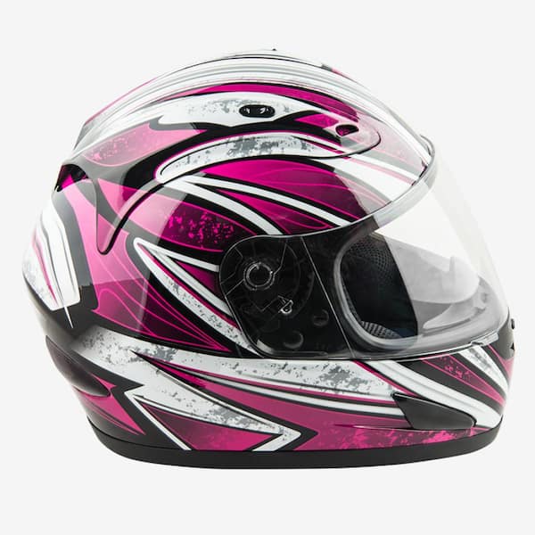 small pink motorcycle helmet