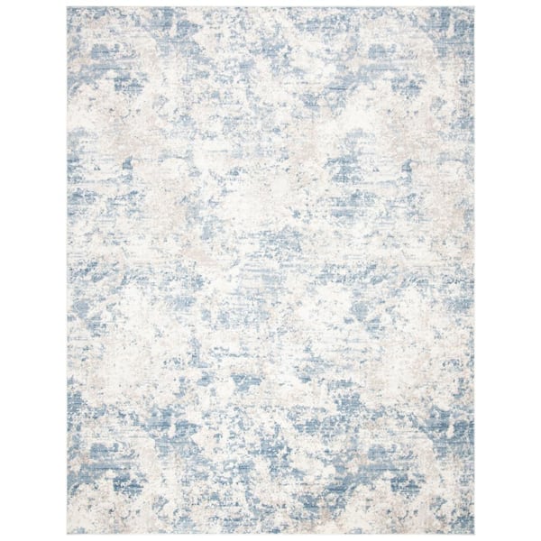 SAFAVIEH Amelia Gray/Blue 10 ft. x 14 ft. Distressed Abstract Area Rug
