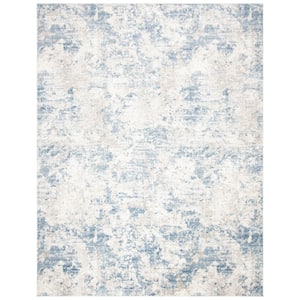 Amelia Gray/Blue 12 ft. x 18 ft. Distressed Abstract Area Rug