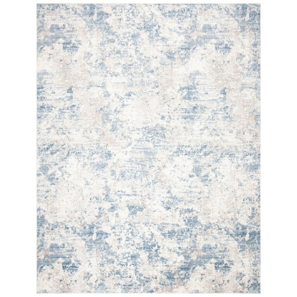 Amelia Gray/Blue 9 ft. x 12 ft. Abstract Area Rug