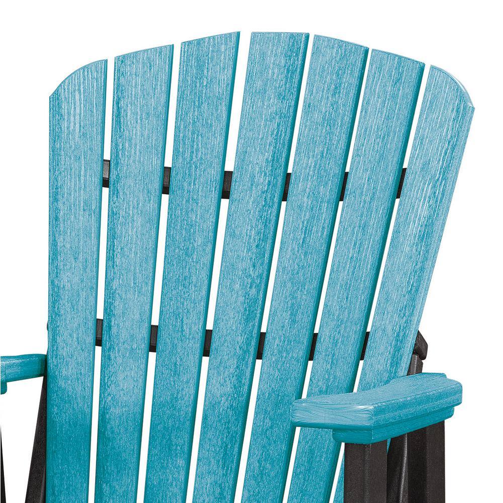 Amish-Crafted Aruba Blue & Black Double Glider with Center Table