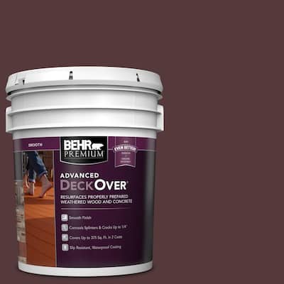 5 gal. #SC-106 Bordeaux Smooth Solid Color Exterior Wood and Concrete Coating