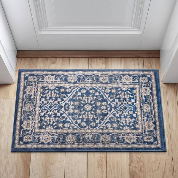 Madison Oriental Navy 2 ft. x 3 ft. Indoor Area Rug
