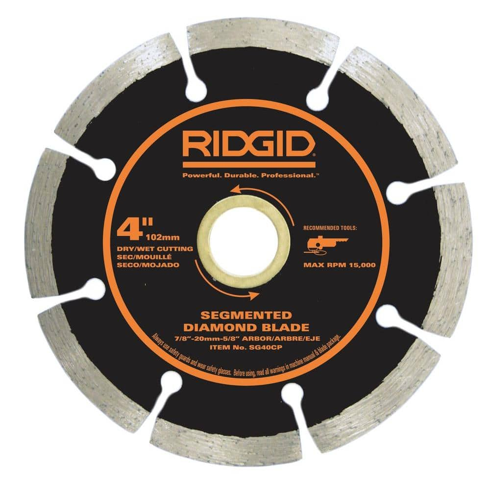 RIDGID 14 in. Segmented High-Rim Diamond Blade HD-MP14G - The Home Depot