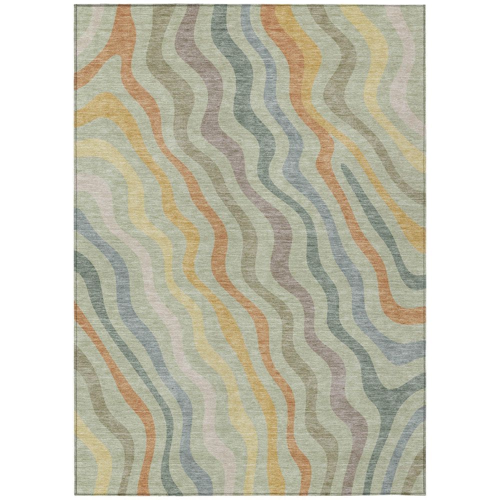Chantille Machine Washable Indoor/Outdoor Abstract ACN2570 Celery 3 ft. x 4 ft. Area Rug price history on PriceWatchPro