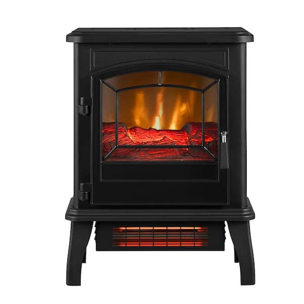 Twin Star Home ClassicFlame 1000 sq. ft. Electric Stove in Black