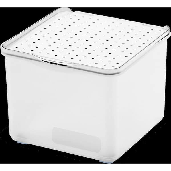 MADESMART Small Lid Bin 95-77730-06 Frost Blue Bathroom Acessory Storage Organizer