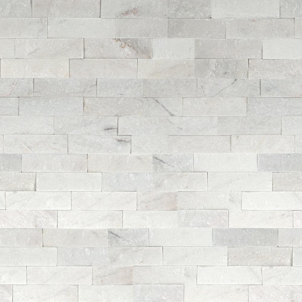 Take Home Sample - Cosmic White Ledger Panel 6 in. x 6 in. Textured Marble Wall Tile price history on PriceWatchPro