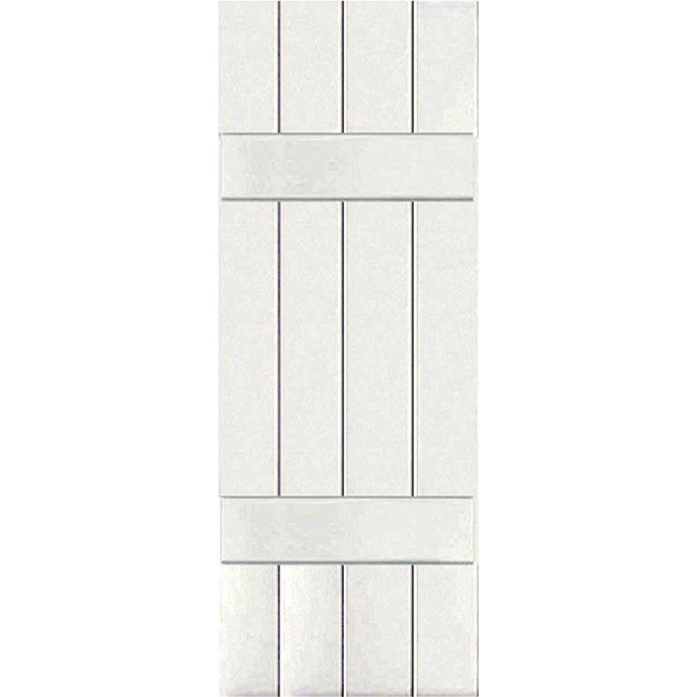 15 in. x 48 in. Exterior Real Wood Pine Board & Batten Shutters Pair White price history on PriceWatchPro