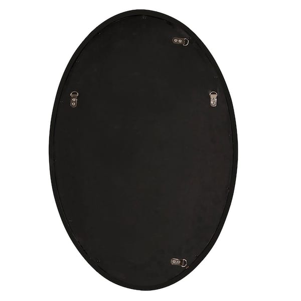 Marley Forrest - Medium Oval Champagne Silver Beveled Glass Contemporary Mirror (31 in. H x 21 in. W)