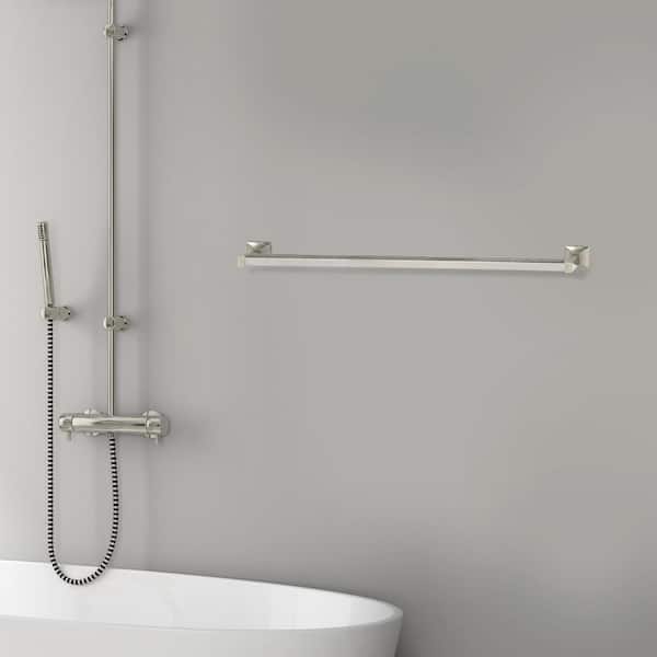 Design House Millbridge 30-in Satin Nickel Wall Mount Single Towel Bar Design House Millbridge 30-in Satin Nickel Wall Mount Single Towel Bar