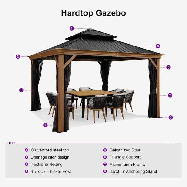 2025年レディースファッション福袋特集 x ft. 12 LEAF PURPLE 12 Power-Coated Aluminum Grain ft.Wood バーベキュー・調理用品