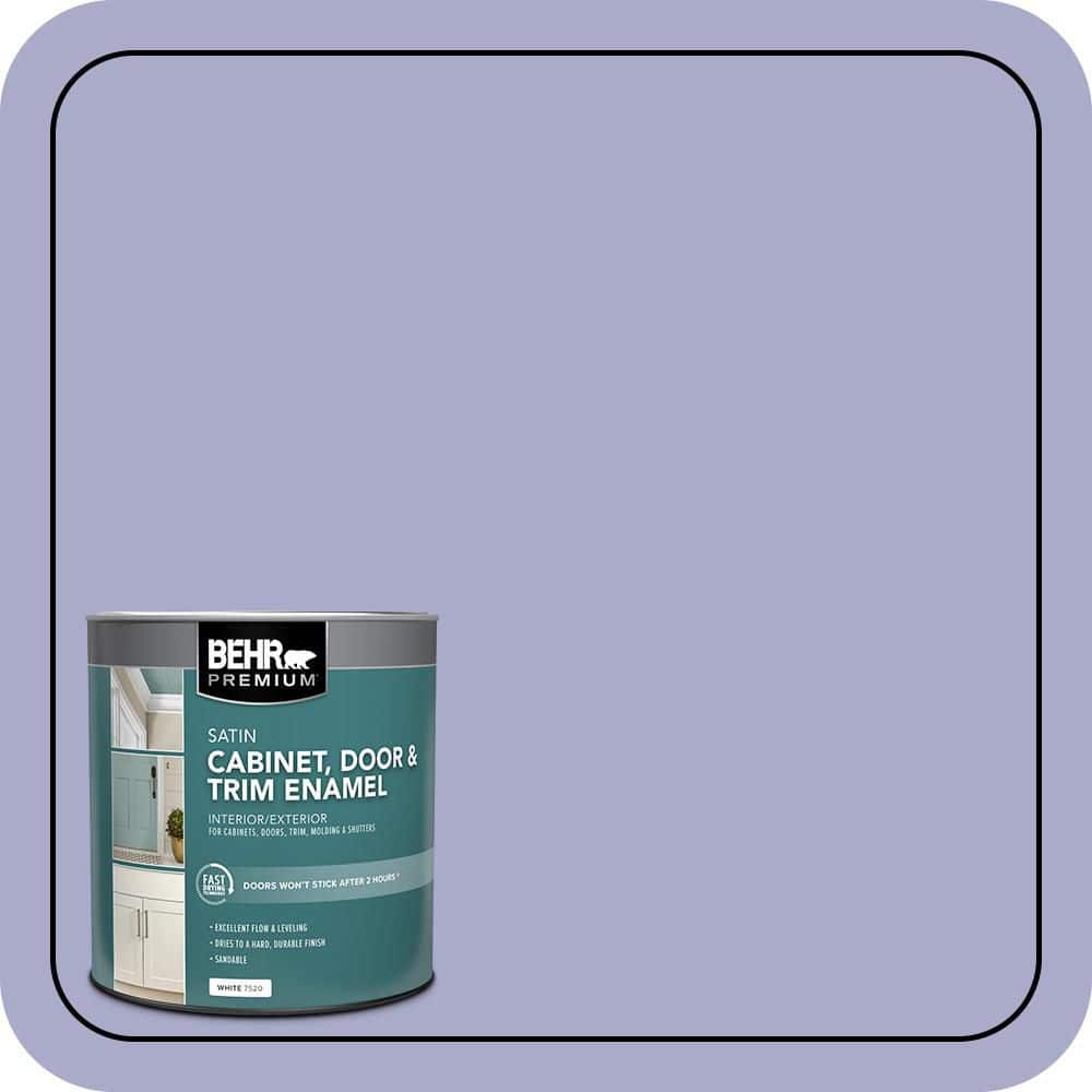 BEHR PREMIUM 1 qt. #M550-4 Wisteria Blue Satin Enamel Interior
