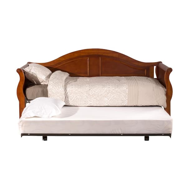 Hillsdale Furniture Bedford Cherry Day Bed with Suspension Deck and Roll-Out Trundle