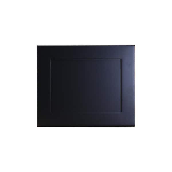 Shaker Assembled 12 in. x 18 in. x 12 in. Wall Cabinet with 1 Door in Charcoal Black