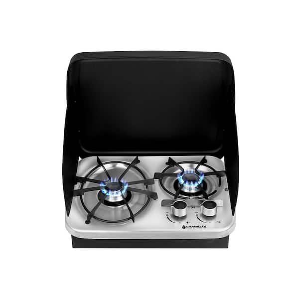 Camplux Enjoy Outdoor Life Built In Propane Rv Gas Cooktop Stainless Steel Stove 2 Burner Drop Cover Included Rv201s The Home Depot Camplux Enjoy Outdoor Life, 2 Burner Outdoor Stove Cover