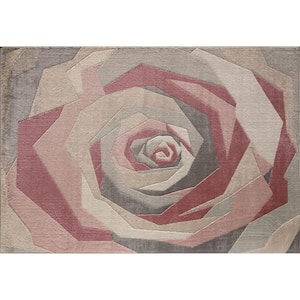 Cheery Blossom Pink 5 ft. x 7 ft. Floral Modern Area Rug