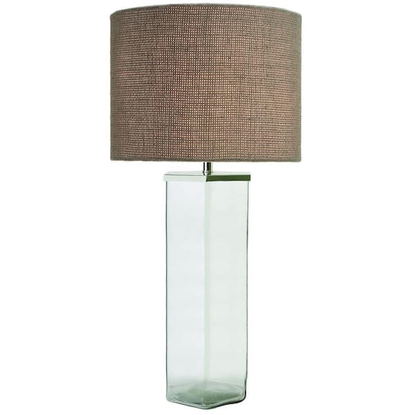 Kenroy Home Colin 15 in. Clear Glass Table Lamp
