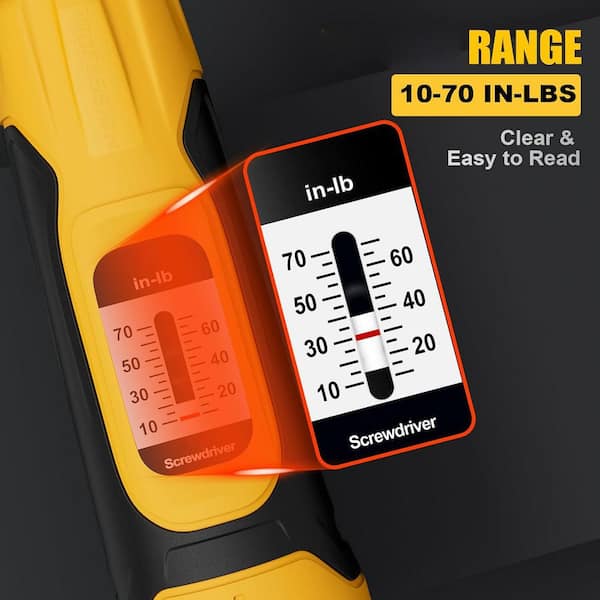 YICHUHAOXI Torque Screwdriver 1/4 in. Shank 20 Bit Black Durable