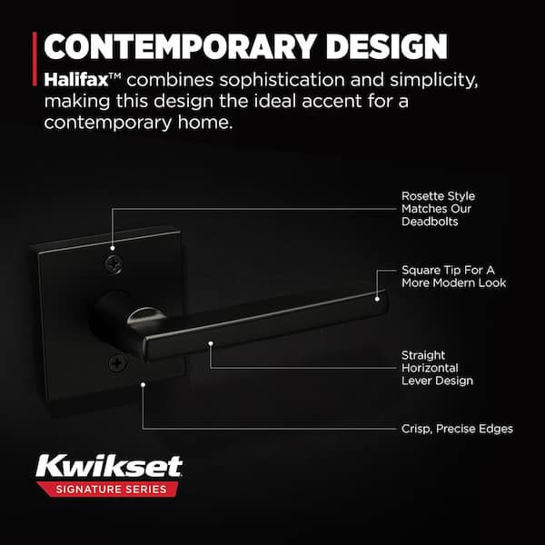 Halifax Square Matte Black Dummy Door Lever Halifax Square Matte Black Dummy Door Lever