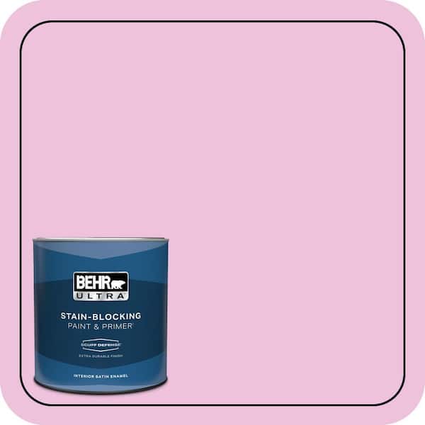 BEHR ULTRA 1 qt. #P120-1 Starlet Pink Extra Durable Satin Enamel Interior Paint & Primer