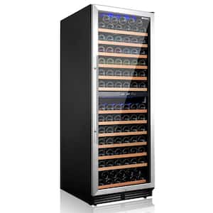 Dual Zone 152-Bottle Capacity Built-In Wine Cooler Cellar Cooling Unit in Black with Digital Temperature Control Screen