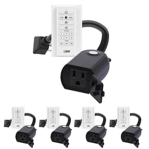 OneSync Landscape 120-Volt 15 Amp Outdoor Control Plug with Remote, 6-Pack
