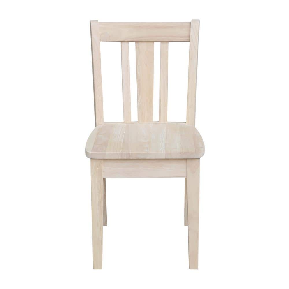 Eco-Friendly Parawood San Remo Juvenile Chairs, Unfinished - Set of 2
