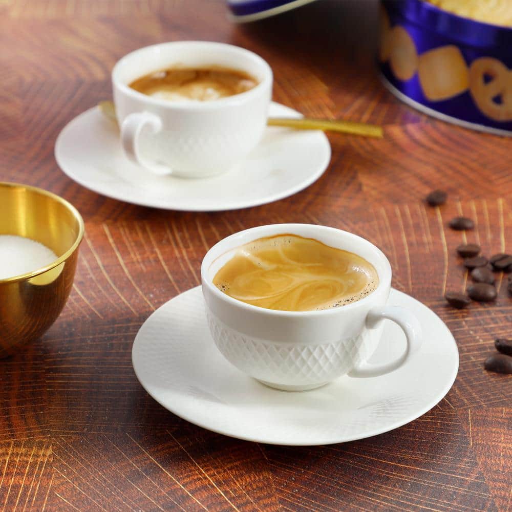 Luna 12 Piece 3 Ounce Porcelain Espresso Cup Set - Thumbnail 4